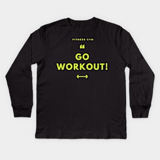 workout time Kids Long Sleeve T-Shirt